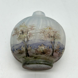 Daum Frere Miniature Glass Landscape Autumn Scene
