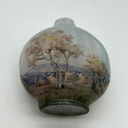Daum Freres Miniature Glass Landscape Autumn Scene