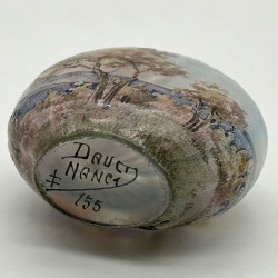 Daum Frere Miniature Glass Landscape Autumn Scene