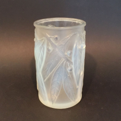 Rene Lalique Opalescent Glass Laurier Vase