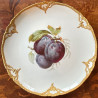 A Pair of KPM Berlin Cabinet Plates Hand Painted with Fruits