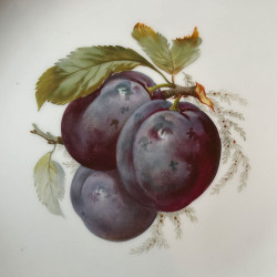 A Pair of KPM Berlin Cabinet Plates Hand Painted with Fruits