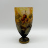 Daum Freres Glass Vase, Acid Etched Overlaid, Enamelled, and Vitrified with Gooseberries