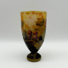 Daum Freres Glass Vase, Acid Etched Overlaid, Enamelled, and Vitrified with Gooseberries