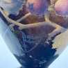 Daum Freres Glass Vase, Acid Etched Overlaid, Enamelled, and Vitrified with Gooseberries