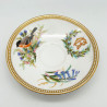 Royal Worcester Porcelain Cup & Saucer, Hand Painted with Bouquet and Bird, Decorated with Bijoux