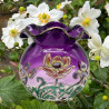 Legras Mont Joye Enamelled Glass Vase Decorated with Anemone