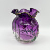 Legras Mont Joye Enamelled Glass Vase Decorated with Anemone