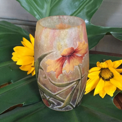 Daum Nancy Cameo and Enamelled Glass Vase