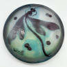 Emile Galle Cameo Glass Box and Cover, Designed Pond Scene and Dragonfly