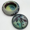 Emile Galle Cameo Glass Box and Cover, Designed Pond Scene and Dragonfly
