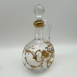 Old Baccarat Glass Liqueur Set, Comprising 1decanter, 6 Liqueur Glasses, 1 Tray