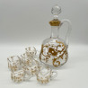 Old Baccarat Glass Liqueur Set, Comprising 1decanter, 6 Liqueur Glasses, 1 Tray
