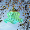 Aerts and Ctafts Vaseline Glass Ceiling Pendant Lamp with Pattern