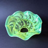 Aerts and Ctafts Vaseline Glass Ceiling Pendant Lamp with Pattern