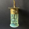 Arts & Crafts John Walsh Walsh Vaseline Ceiling Pendant Lamp with Teardrop Pattern