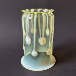 Arts & Crafts John Walsh Walsh Vaseline Ceiling Pendant Lamp with Teardrop Pattern