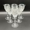 Thomas Webb & Sons Set of Six Liqueur Glasses Intaglio Cut with Morning Glory