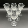Thomas Webb & Sons Set of Six Liqueur Glasses Intaglio Cut with Morning Glory