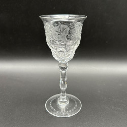 Thomas Webb & Sons Set of Six Liqueur Glasses Intaglio Cut with Morning Glory
