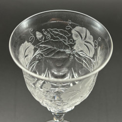 Thomas Webb & Sons Set of Six Liqueur Glasses Intaglio Cut with Morning Glory