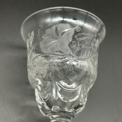 Thomas Webb & Sons Set of Six Liqueur Glasses Intaglio Cut with Morning Glory