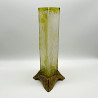 Art Nouveau Period Baccarat Cameo Glass Vase with Metal Vase