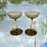 A Pair Art Deco Bimini Mermaid Drinking Glasses