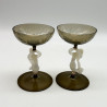 A Pair Art Deco Bimini Mermaid Drinking Glasses