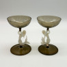 A Pair Art Deco Bimini Mermaid Drinking Glasses
