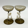 A Pair Art Deco Bimini Mermaid Drinking Glasses