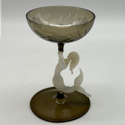 A Pair Art Deco Bimini Mermaid Drinking Glasses