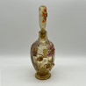 Emile Galle Smoky Green  Glass Decanter and Stopper Enamelled and Applied with Dahlia