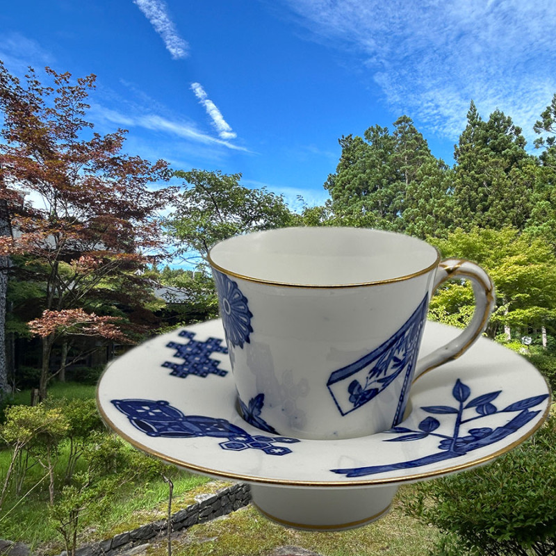 Royal Worcester Porcelain Aesthetic Movement Cup and Saucer