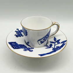 Royal Worcester Porcelain Aesthetic Movement Cup and Saucer