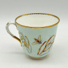 Royal Worcester Porcelain Cup and Saucer, Hand Painted with Birds, insects and Plants