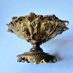 Saint Louis Cameo Glass Ceiling Lamp, White Ground Acid Etched Overlaid with Plant Pattern