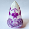 Saint Louis Cameo Glass Ceiling Lamp, White Ground Acid Etched Overlaid with Plant Pattern