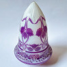 Saint Louis Cameo Glass Ceiling Lamp, White Ground Acid Etched Overlaid with Plant Pattern