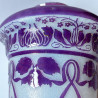 Saint Louis Cameo Glass Ceiling Lamp, White Ground Acid Etched Overlaid with Plant Pattern