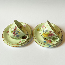 Royal Worcester Porcelain Part Tea Service Hand Painted Flowers