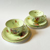 Royal Worcester Porcelain Part Tea Service Hand Painted Flowers
