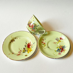 Royal Worcester Porcelain Part Tea Service Hand Painted Flowers