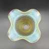 Vaseline Glass Lamp Shade with Hammering Effect and Iridescent