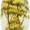 Daum Freres Landscape Glass Vase, Cameo, Enamelled and Vitrified with Trees
