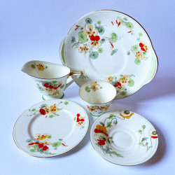 Royal Doulton Porcelain Art Deco Part Tea Service " Nasturtiums"