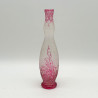 Old Baccarat Eglanthier Pink Cameo Glass Vase with Floral Design