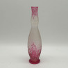 Old Baccarat Eglanthier Pink Cameo Glass Vase with Floral Design