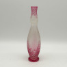 Old Baccarat Eglanthier Pink Cameo Glass Vase with Floral Design