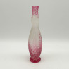 Old Baccarat Eglanthier Pink Cameo Glass Vase with Floral Design